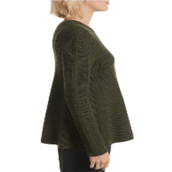 Grey By Jason Wu Forest Green Merino Wool trapeze Sweater Size S - Picture 5 of 16
